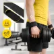 4FIZJO ādas vilkmes siksnas svarcelšanai Deadlift Straps, melnas