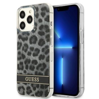 Guess Leopard vāciņš iPhone 13 / 13 Pro Pelēks