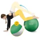 Vingrošanas bumba 4FIZJO Reh Ball 85 cm ar sūkni, zaļa