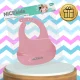 Nicekids Silicone Baby Bib with Pocket, Waterproof, Pink