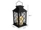 Dekoratīva LED laterna ar sveci, 28 x 14 x 14 cm, melna