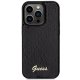 Guess iPhone 13 / 13 Pro vāciņš Sequin Script Metal, melns