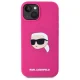Чехол Karl Lagerfeld Silicone Karl Head Print MagSafe для iPhone 15, фуксия