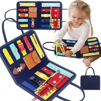 Izglītojošā Rotaļlieta Manipulācijas Montessori Sensorais Aktivitāšu Dēlis | Manipulation Busy Board