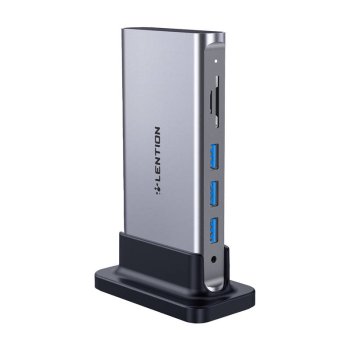 Док-станция Lention AV USB-C серый