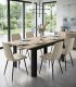 Extendable Dining Table 120-160x80 cm for 4-6 People, Artisan Oak