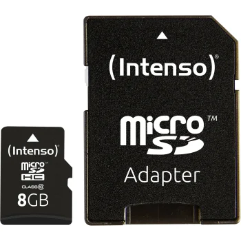 Карта памяти Intenso microSDHC 8GB Class 10 с SD-адаптером 3413460