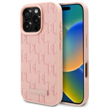 Apple iPhone 16 Pro Max 6.9'' Karl Lagerfeld Hot Stamp Magsafe Cover Case, Pink | Telefona Vāciņš Maciņš Apvalks...