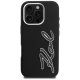 Karl Lagerfeld FW Grained Signature Logo Case for iPhone 16 Pro Max, Black