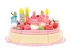 Bērnu Spēļu Rotaļu Koka Dzimšanas Dienas Kūka Torte ar Piederumiem, 48 gab. | Kids Toy Wooden Birthday Party Cake