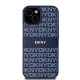Apple iPhone 15 6.1\'\' DKNY Leather Mono Stripe Metal Logo Case Cover, Blue