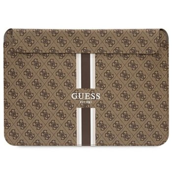 Guess 4G Printed Stripes cover for a 14" laptop - brown