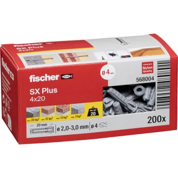 Распорные дюбели Fischer SX Plus 4x20, 200 шт.