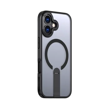 Чехол Hybrid Armor X для iPhone 17 с поддержкой MagSafe и подставкой, черный