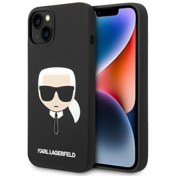 Чехол Karl Lagerfeld Silicone Karl's Head для iPhone 14 Plus, черный