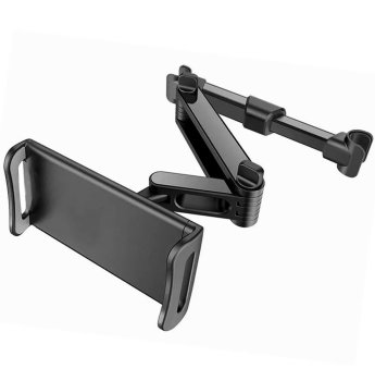 Car Headrest Mount for Tablet and Phone, Black