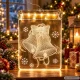 Светодиодное новогоднее украшение на окно Колокольчики 6 LED