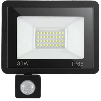 LED Floodlight with Motion and Dusk Sensor 30W 6000K IP66