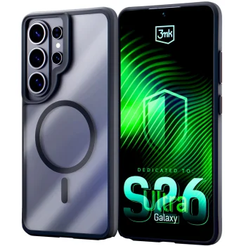 3mk Satin Armor MagCase vāciņš Samsung Galaxy S26 Ultra, caurspīdīgi melns