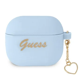 Чехол Guess Silicone Heart Charm для Apple AirPods 3, Синий