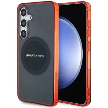 Mercedes AMG чехол для Samsung Galaxy S24 Transparent Bicolor MagSafe, черный