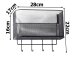 Self-adhesive Kitchen and Bathroom Shelf + 4 Hooks, Different colours