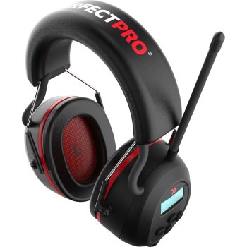 Perfectpro H-40 bezvadu dzirdes aizsardzības austiņas melnas/sarkanas