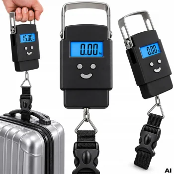 Elektroniskie bagāžas un piekaramie svari 50 kg / 10 g, LCD
