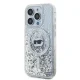 Karl Lagerfeld iPhone 15 Pro Max vāciņš Liquid Glitter Choupette Head MagSafe, caurspīdīgs