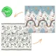 Izglītojošs salokāms bērnu putu paklājs 200x180x1cm Nukido NK-340, Safari-Kalni | Kids Folding Foam Mat
