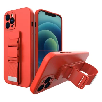 Rope Case vāciņš ar siksniņu iPhone 12 Pro, Sarkans