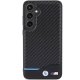 Samsung Galaxy S24+ Plus (SM-S926) BMW Leather Carbon Case Cover (BMHCS24M22NBCK), Black | Telefona Maciņš Vāks...