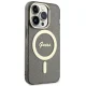 Guess iPhone 14 Pro vāciņš Glitter Gold MagSafe, melns