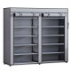 Massido MS-805 Textile Shoe Cabinet, Graphite