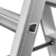 Divpusējas kāpnes Hailo Master D100, 2 x 4 pakāpieni, sudraba krāsā