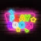 Светодиодная неоновая вывеска Forever Light FPNE39 PLAYROOM разноцветная
