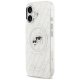 Karl Lagerfeld IML mirdzošs Karl & Choupette galvu logotipa MagSafe iPhone 17 maciņš – pelēks | Phone Case Cover
