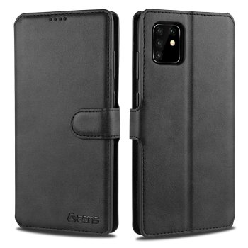 Samsung Galaxy Note 10 Lite (SM-N770F) AZNS Leather Stand Case Cover with Card Slots, Black | Чехол для...