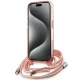 Karl Lagerfeld iPhone 15 / 14 / 13 Case IML Crossbody Monogram, Pink