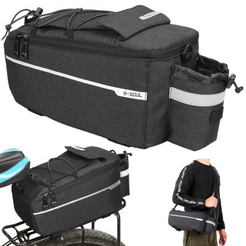 Termoizolācijas velosipēda bagāžnieka soma, 9L, melna