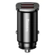 Baseus Square Smart Car Charger 2x USB QC 3.0 SCP AFC 30W, Black | Зарядное Устройство для...