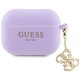 Guess Silicone 4G Strassed Charm Case for AirPods Pro 2, Purple