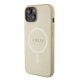 Guess iPhone 15 Plus Case Saffiano MagSafe, Gold