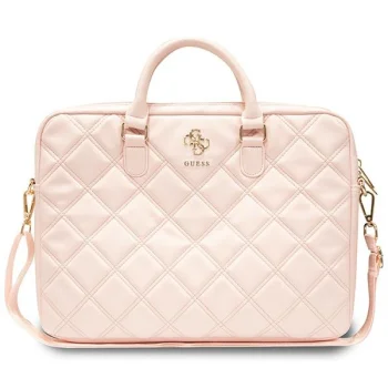 Guess klēpjdatora soma 16" Quilted 4G, rozā