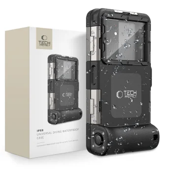 Водонепроницаемый чехол Tech-Protect для смартфонов 4.7-6.7", IPX8, черный