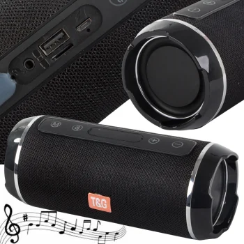 Wireless Bluetooth Boombox Speaker with FM Radio and USB, Black