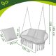 Double Garden Nest Swing Gardlov 300kg Hanging Chair, grey