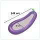 Inflatable Floating Mattress with Mesh Bottom Eggplant, 240 cm