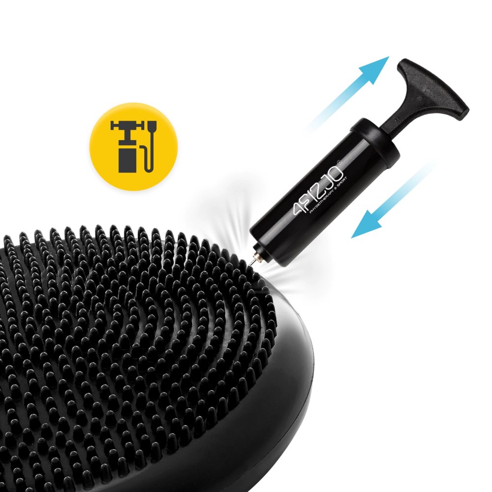 Балансировочная подушка 4FIZJO PRO+ для фитнеса 33 см, черная (1)