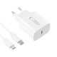 Tech-Protect NC20W sienas lādētājs ar 100 cm USB-C / Lightning kabeli - balts